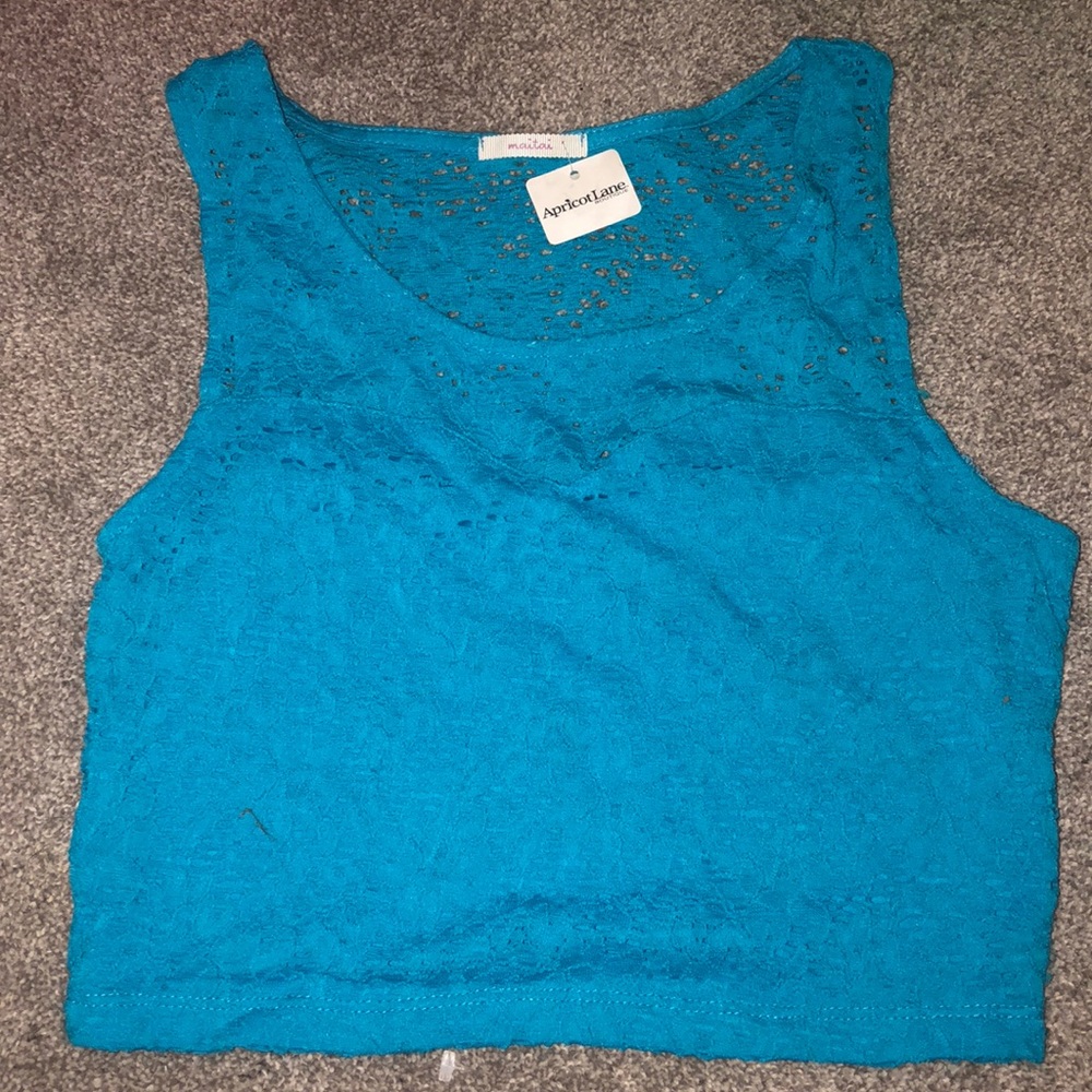 Apricot Lane Blue crop top